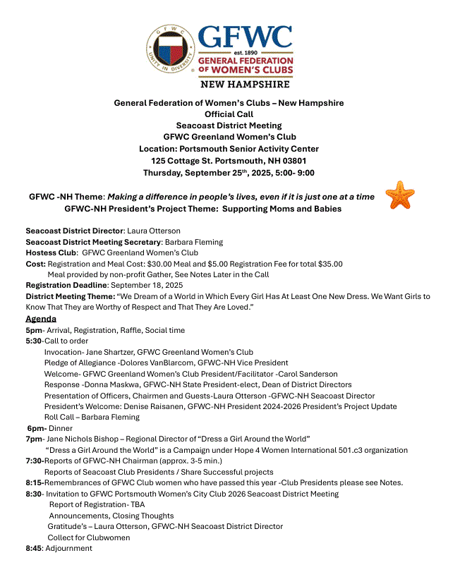 GFWC Seacoast District Meeting 2025 - 1