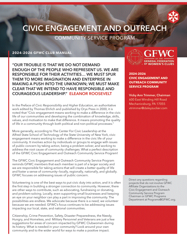 Civic Engagement and Outreach One-Page Handout