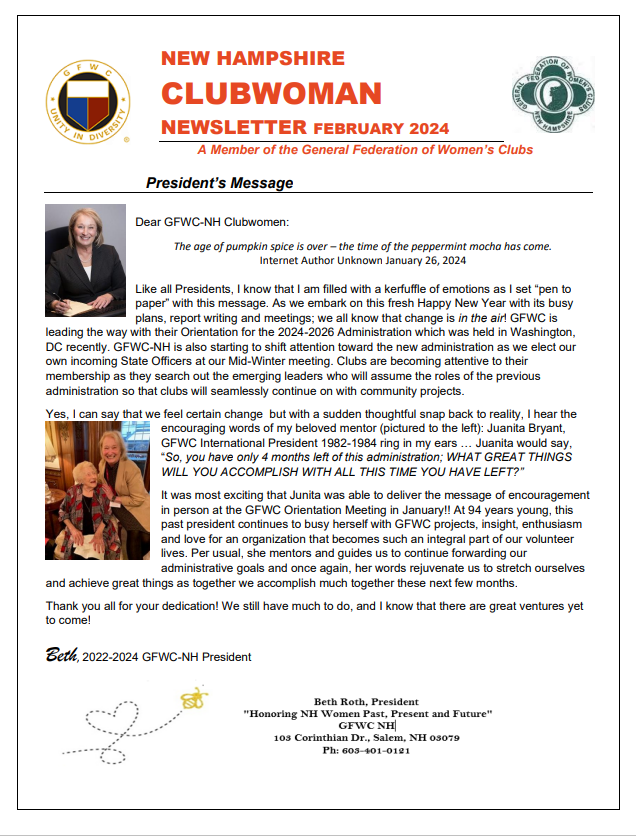 February 2024 State Newsletter